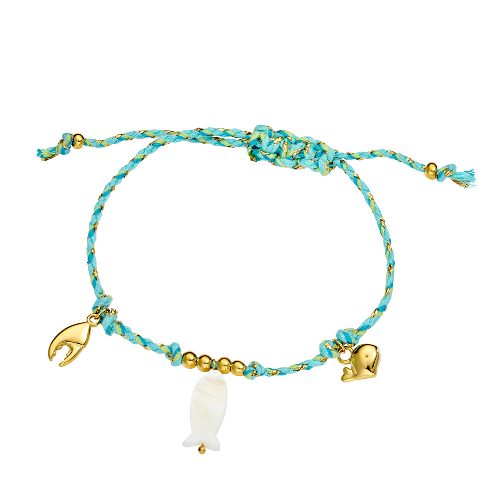 Relic Studios Braided Charm Bracelet - Aqua – Homeroom Design